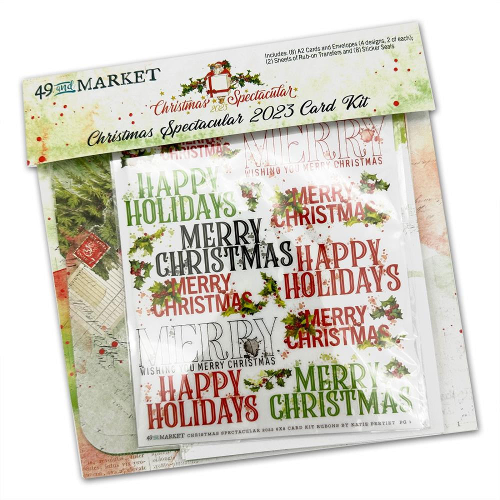 Kit de tarjetas espectaculares navideñas de 49 y Market